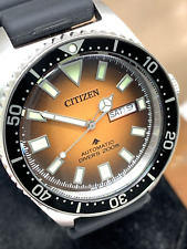 Relógio Citizen masculino NY0120-01Z Promaster automático mostrador laranja 41mm pulseira de borracha comprar usado  Enviando para Brazil