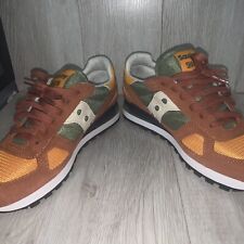 Zapatos de sombra Saucony para hombre verde marrón naranja zapatillas de correr talla baja 7, usado segunda mano  Embacar hacia Argentina