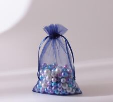 Bolsa de joias Organza Party Favor presente doces transparentes 9x12cm azul marinho 10 peças comprar usado  Enviando para Brazil