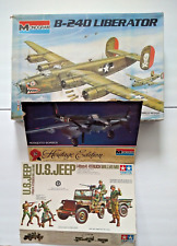 3 Modelos Vintage, MonogramB-24D Liberator, Mosquito Bomber, Tamiya Jeep/Tra dos EUA, usado comprar usado  Enviando para Brazil