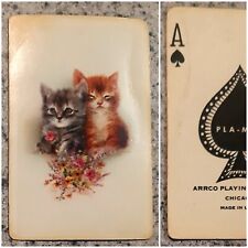 1 Ace Of Spades Play - Mor Arrco Single Swap Playing Card USA Kitten Kitty Cat  for sale  Shipping to South Africa