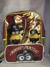  "DESPRECIABLE ME ""Ahoh Matie"" Minions MOCHILA ESCOLAR Bolso Piratas 3D Brillante NUEVO SIN ETIQUETAS, usado segunda mano  Embacar hacia Argentina