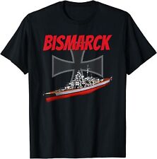 Nova camiseta limitada navio de guerra alemão Bismarck Segunda Guerra Mundial comprar usado  Enviando para Brazil