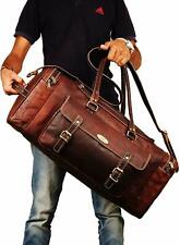 Used, 30"Handmade Genuine Leather Travel Duffel Luggage Weekender Overnight Bag Unisex for sale  Shipping to South Africa
