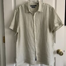 Camisa Perry Ellis Para Hombres Talla Grande Lino Lavable a Máquina Manga Corta Verde segunda mano  Embacar hacia Argentina