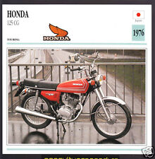 Honda 125cc CG 1976 Japón bicicleta motocicleta foto especificaciones hoja de información tarjeta de estadísticas, usado segunda mano  Embacar hacia Argentina