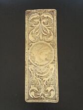 Placa de dedo de puerta de latón movimiento estético antiguo - Doncella griega c. 1890 segunda mano  Embacar hacia Argentina