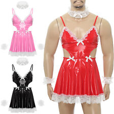 inhzoy Men's Maid Sissy Dress Maid Costume Lingerie Crossdresses for sale  Shipping to South Africa