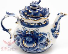 Porcelain gzhel teapot for sale  Panorama City