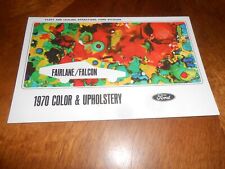 1970 FORD FAIRLANE / TORINO & FALCON COLOR & UPHOLSTERY BROCHURE / '70 COBRA Etc for sale  Shipping to South Africa