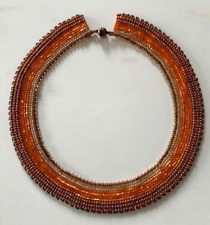 Beaded orange necklace for sale  LONDONDERRY