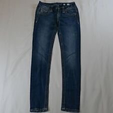 Jeans jeans stretch Miss Me 25 x 31 Signature skinny ponto escuro ousado, usado comprar usado  Enviando para Brazil