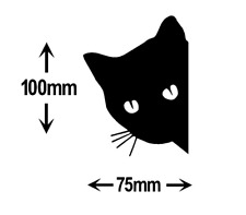 cat peeker sticker x 2 in Black, car, window doors, mirror, cupboard doors for sale  Shipping to South Africa