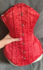 Made to order red underbust corset steel boned cincher 18 inch XXS na sprzedaż  PL