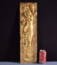 23" Tall Antique Italian Gilt Bronze Sculpture/Plaque w/Classical Nude Woman for sale  Shipping to South Africa