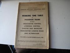 Working timetable manchester for sale  GLOUCESTER