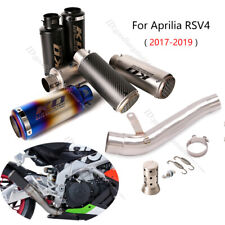 For Aprilia RSV4 2017-2020 Slip-on Exhaust 61mm Muffler Pipe Reserve Catalyst for sale  Shipping to South Africa