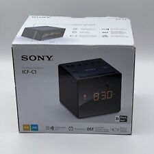 TESTADO genuíno Sony ICF-C1T despertador de mesa rádio AM FM preto. comprar usado  Enviando para Brazil