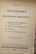 Autographen lutero mahler usato  Verdellino