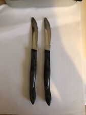 Cutco cuchillos de mesa Conjunto de 2-Raro asas de color gris-Garantía De Por Vida segunda mano  Embacar hacia Spain