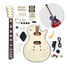 Electric Guitar Kit for diy Quilted Maple Top Mahogany Body 22 Fret 24.75 Inch, usado comprar usado  Enviando para Brazil
