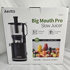 Used, Slow Juicer Big Mouth Pro 5.1 Inch 250W Grey Aeitto SJ-041 for sale  Shipping to South Africa