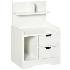 HOMCOM Modern Bedside Table w/2 Drawer and Storage Shelves Chest, Refurbished for sale  Shipping to South Africa