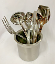 Used, ALL-CLAD Stainless Steel 6 Piece Cook & Serve Kitchen Utensil Tool Crock Set for sale  Shipping to South Africa