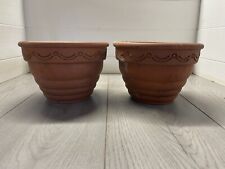 A Pair Of Terracotta Pots 20cm X 20cm X 13cm, used for sale  Shipping to South Africa