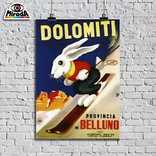 Poster vintage dolomiti usato  Ivrea