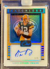 Used, 2021 Panini One AARON RODGERS Matchless Autograph Blue # 1/6 Auto Packers for sale  Addison
