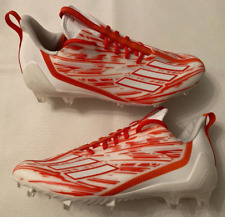 NEW ADIDAS ADIZERO WHITE ORANGE FOOTBALL CLEATS SHOES HP8748 MENS SIZE 10.5 RARE for sale  Shipping to South Africa