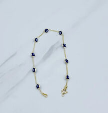 ❤️ Pulseira de ouro 14k real olho grego mau ❤️ Pulsera ojo griego comprar usado  Enviando para Brazil