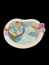 Vintage 1995 Lotus Swim Pool & Hot Tub Chip Take A Dip Serving Party Set Ceramic for sale  Shipping to South Africa