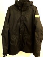 OAKLEY STEALTH BLACK SNOWBOARDING JACKET Medium Thinsulate Hooded Loose Fit Ski for sale  Shipping to South Africa
