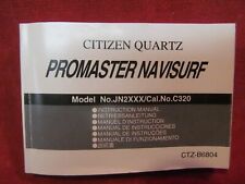 CITIZEN QUARTS PROMASTER NAVISURF MANUAL DO PROPRIETÁRIO CAL NO C320 MODELO JN2XXX, usado comprar usado  Enviando para Brazil