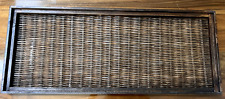 Vintage Woven Stained Bamboo Drinks Tray for sale  Shipping to South Africa