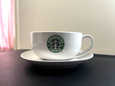 Caneca de café Starbucks tigela de sopa com pires 2008 branca tamanho 18 oz logotipo sereia, usado comprar usado  Enviando para Brazil