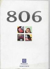 Peugeot 806 brochure for sale  STAFFORD