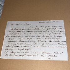 Carta de 1851: Abial Chamberlain Genealogy Surveyor of Bayley-Haven Military Road comprar usado  Enviando para Brazil