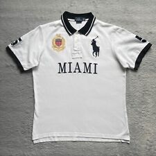 Vintage Polo Ralph Lauren Koszula Miami Męska XXL Biała Big Pony Spell Out USA Preppy, używany na sprzedaż  PL