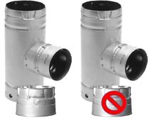 DURAVENT 4PVL-T3R PELLET VENT SINGLE TEE WITH CLEAN-OUT CAP, 4" (2PK) for sale  Shipping to South Africa