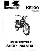 Manual de serviço Kawasaki KE100 1971, 1972, 1973 & 1974 G5 & 1975 KE100, usado comprar usado  Enviando para Brazil