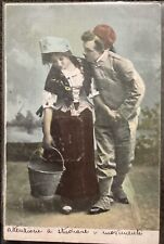 Postcard Early Vintage With Italian Stamp Undivided Back Man And Lady for sale  Shipping to South Africa