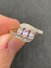 9ct Gold Tanzanite & Diamond Ring, 9k 375 for sale  Shipping to South Africa