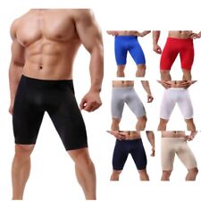 Used, Mens Compression Shorts Knee Length Sport Bottoms Stretchy Tights Short Pants for sale  Shipping to South Africa