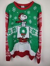 Usado, Suéter de Natal feio Peanuts Snoopy on Doghouse Charlie Brown feriado GG Extra Grande comprar usado  Enviando para Brazil
