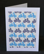 Biglietto d'auguri bicicletta - Stampa in linoprinta fatta a mano mini stampa 5""x7"" bicicletta BMX usato  Spedire a Italy
