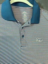 Camisa polo masculina listrada azul rosa AFTCO G/XL pesca golfe comprar usado  Enviando para Brazil
