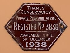 Thames conservancy enamel for sale  STAINES-UPON-THAMES